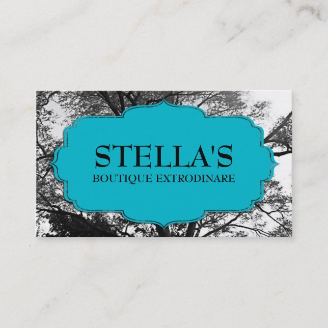 Clothing Boutique Trees Retail Business Cards (Front)