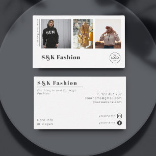 Clothing brand fashion design photo Business Card