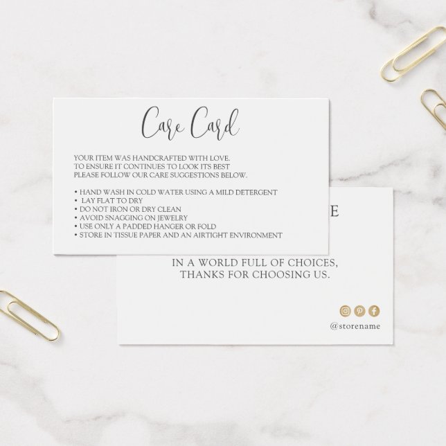 Clothing Care Enclosure Editable Instructions (Office)