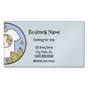 Clothing Consignment Second-hand Thrift Store Busi Magnetic Business Card