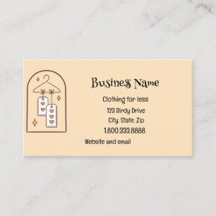 Clothing Consignment Second-hand Thrift Store  Business Card