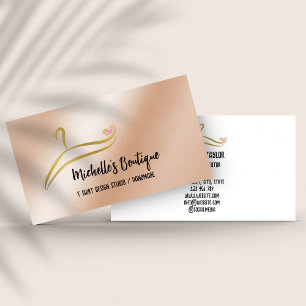 Clothing Custom T Shirt Print Apparel Store Business Card