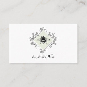 Clothing Designer Elegant Bee Floral Border Business Card