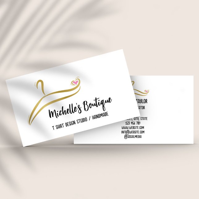 Clothing Fashion Retail T Shirt Apparel Store Shop Business Card (Creator Uploaded)