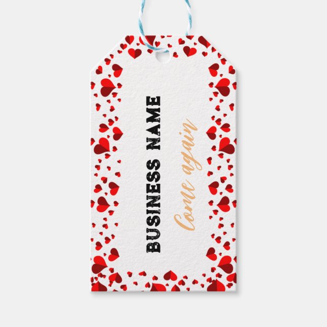 Clothing  gift tags (Front)