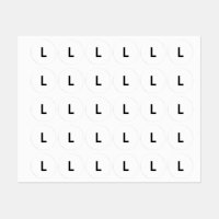 Clothing L Large Size Round Adhesive Labels for Cl