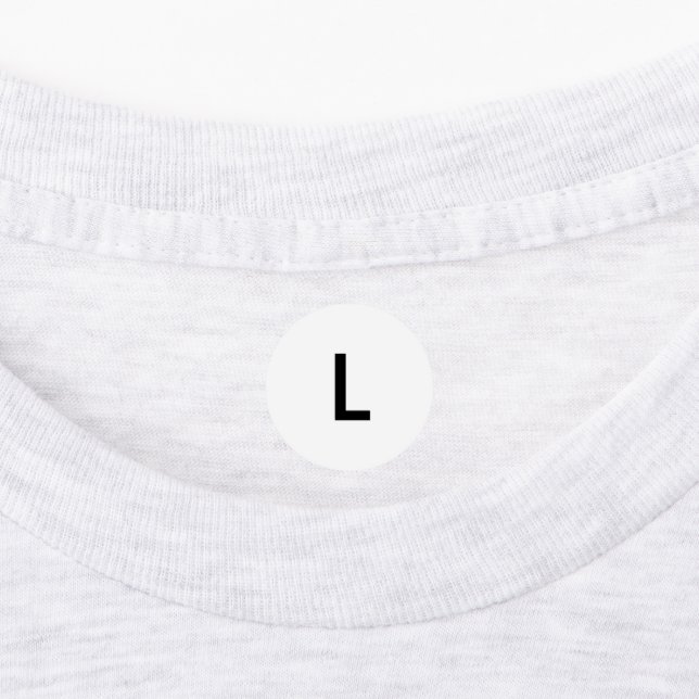 Clothing L Large Size Round Adhesive Labels for Cl (Affixed)