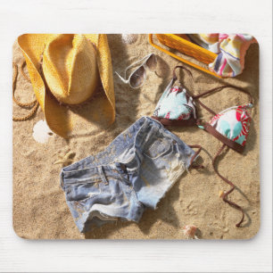 Clothing Left Behind On Beach Mouse Mat