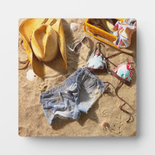 Clothing Left Behind On Beach Plaque