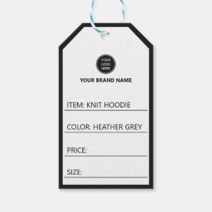 Clothing Logo Black & White Minimalist Price Tag