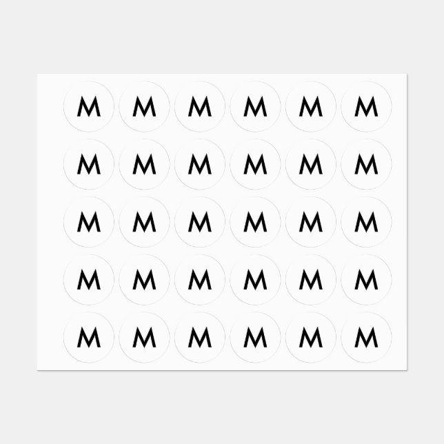 Clothing M Medium Size Labels for Clothes Apparel (Sheet)