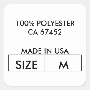 Clothing Neck Label Stickers Design