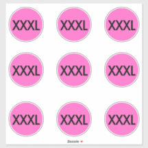 Clothing Size Stickers Labels