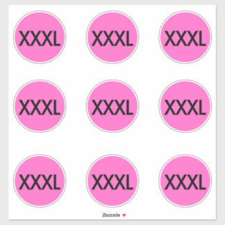 Clothing Size Stickers Labels