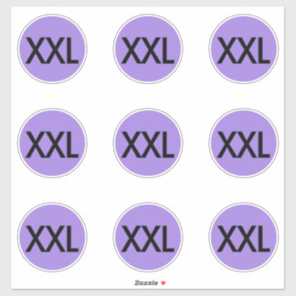 Clothing Size Stickers Labels