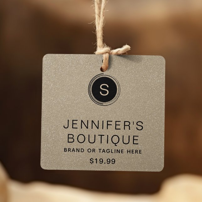 Clothing Tags Small Business Champagne Glitter (Creator Uploaded)