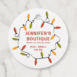 Clothing Tags Small Business Christmas Lights