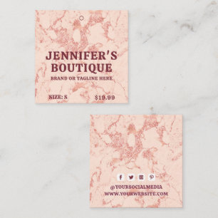 Clothing Tags Small Business Elegant Luxury Marble