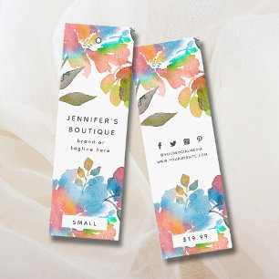Clothing Tags Small Business Floral Price Tag