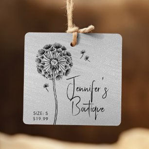 Clothing Tags Small Business Foil Floral Price