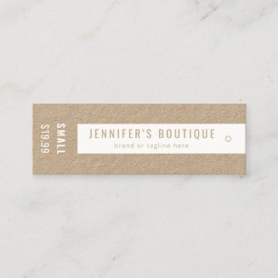Clothing Tags Small Business Kraft White Price Tag