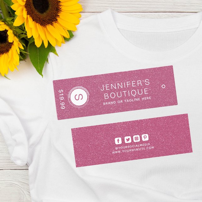 Clothing Tags Small Business Pink White (Creator Uploaded)