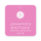 Clothing Tags Small Business Pink White