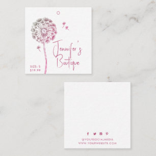 Clothing Tags Small Business Purple Floral Price