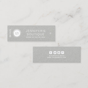 Clothing Tags Small Business Silver White