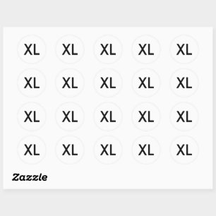 Clothing XL Large Size Labels for Clothes Apparel