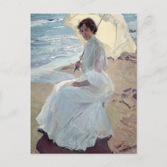 Clotilde on the Beach - Joaquín Sorolla Postcard (Front)