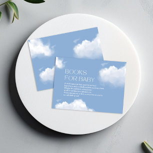 Cloud 9 Blue Baby Boy Shower Books for Baby Enclosure Card