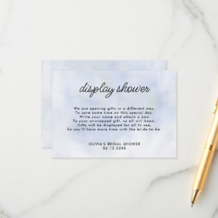 Cloud 9 Blue Display Bridal Shower Enclosure Card