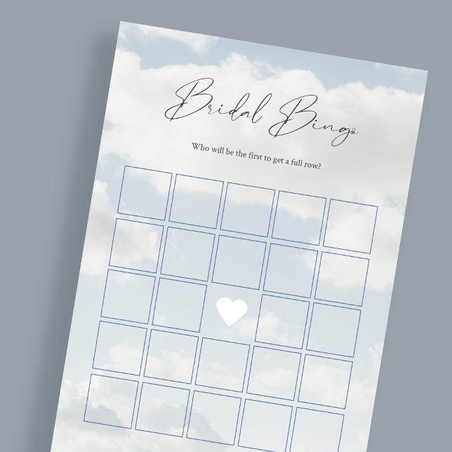 Cloud 9 Bridal Shower Bingo Game Cards (Creator Uploaded)