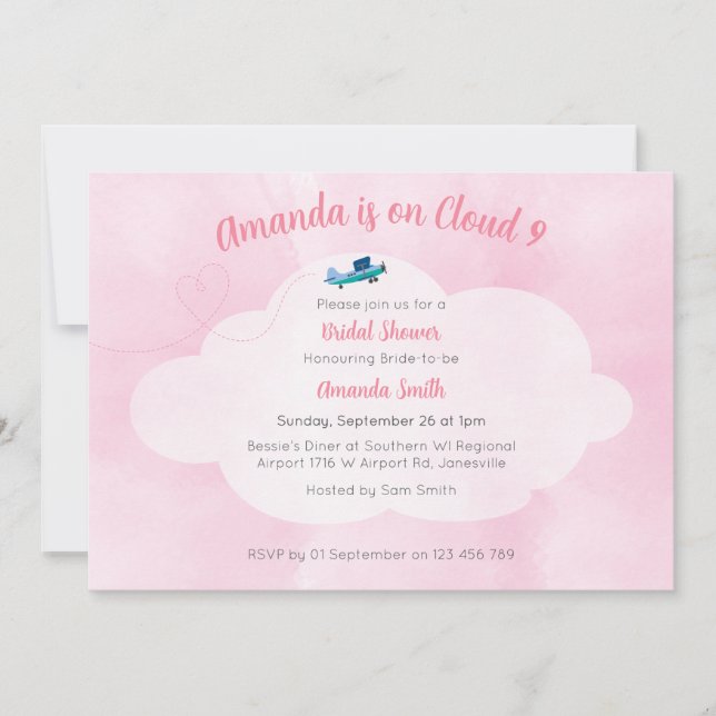 Cloud 9 Bridal Shower Invitation (Front)