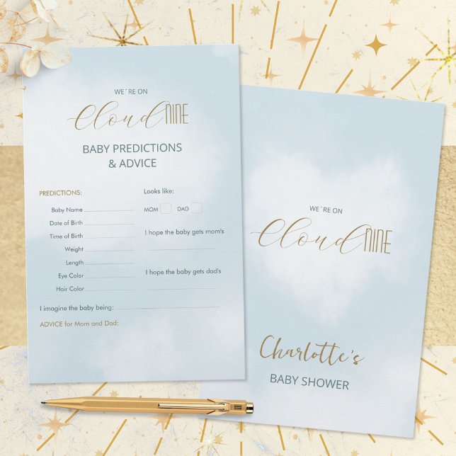 Cloud 9 Celestial Baby Shower Predictions & Advice (Cloud 9 Celestial Baby Shower Predictions & Advice ©Susanne Sachers - Sunny Mind 🌞)
