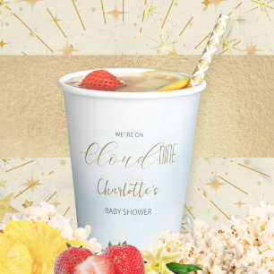 Cloud 9 Celestial Blue Baby Shower Paper Cups