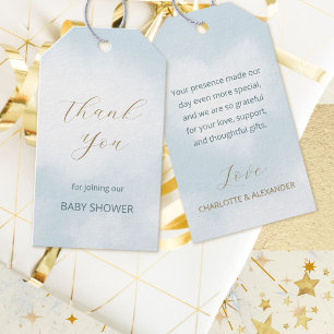 Cloud 9 Celestial Blue Baby Shower Thank You Gift Tags