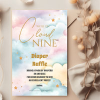 Cloud 9 Gold Stars Watercolor Diapper Raffle