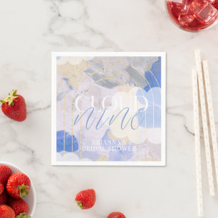Cloud 9 Gouache Paint Brush Stroke Bridal Shower Napkin