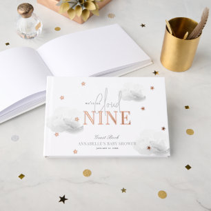 Cloud 9/Nine Grey Clouds Baby Shower Guest Book