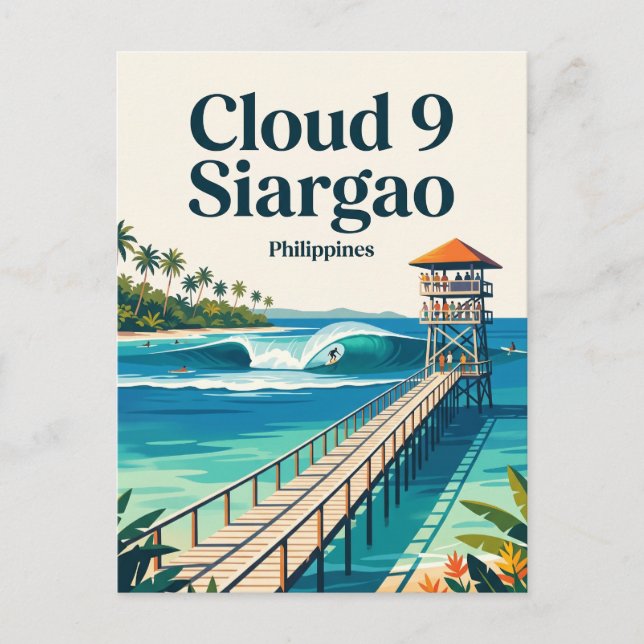 Cloud 9 Surf Break Philippines Postcard (Front)