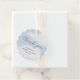 Cloud 9 Watercolor Bridal Shower Favour Tags