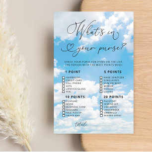 Cloud 9 What's in Your Purse Bridal Shower Game