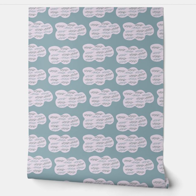 cloud and branch pattern wallpaper (Unrolling)