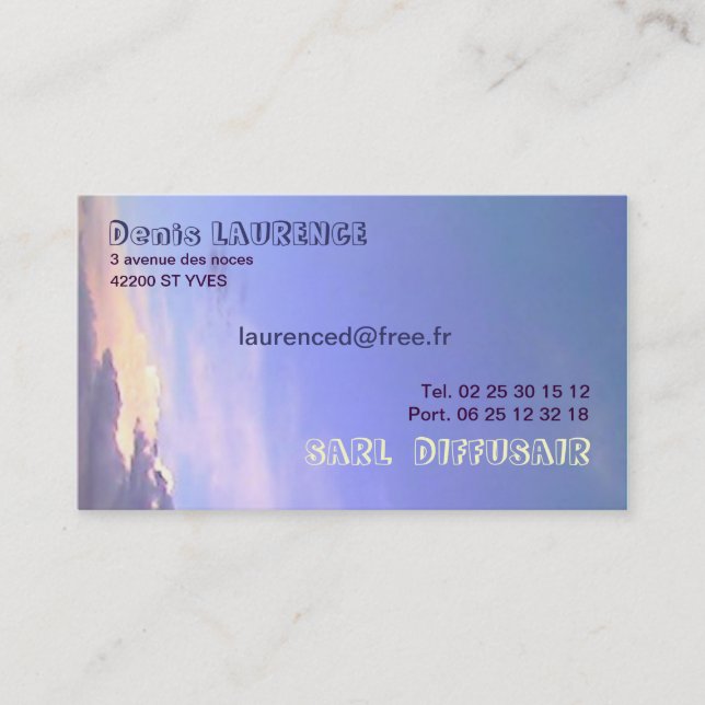 CLOUD AND CALLING CARD SKY (Front)