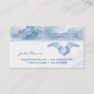 Cloud Angel heart Christian Business Card