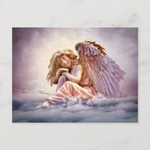cloud angel postcard
