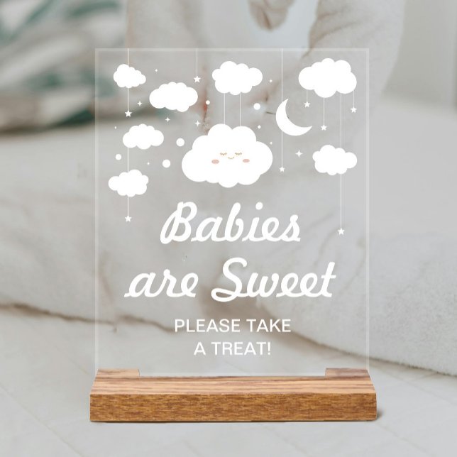 Cloud Baby Shower Favour  Acrylic Sign (Creator Uploaded)