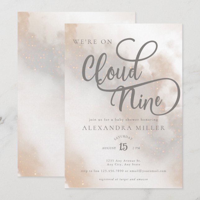 Cloud Baby Shower | Gender Neutral  Invitation (Front/Back)